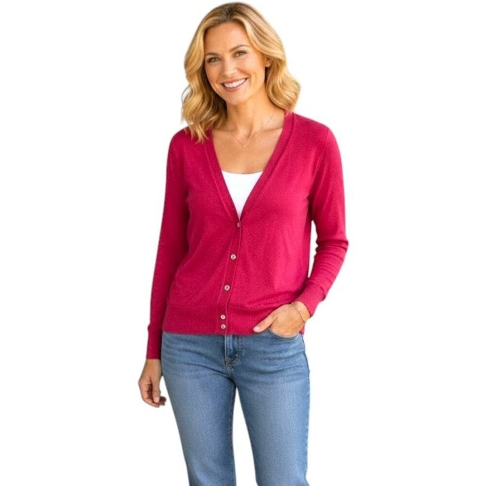 Mossimo Burgandy Knit Longsleeve Cardigan, S